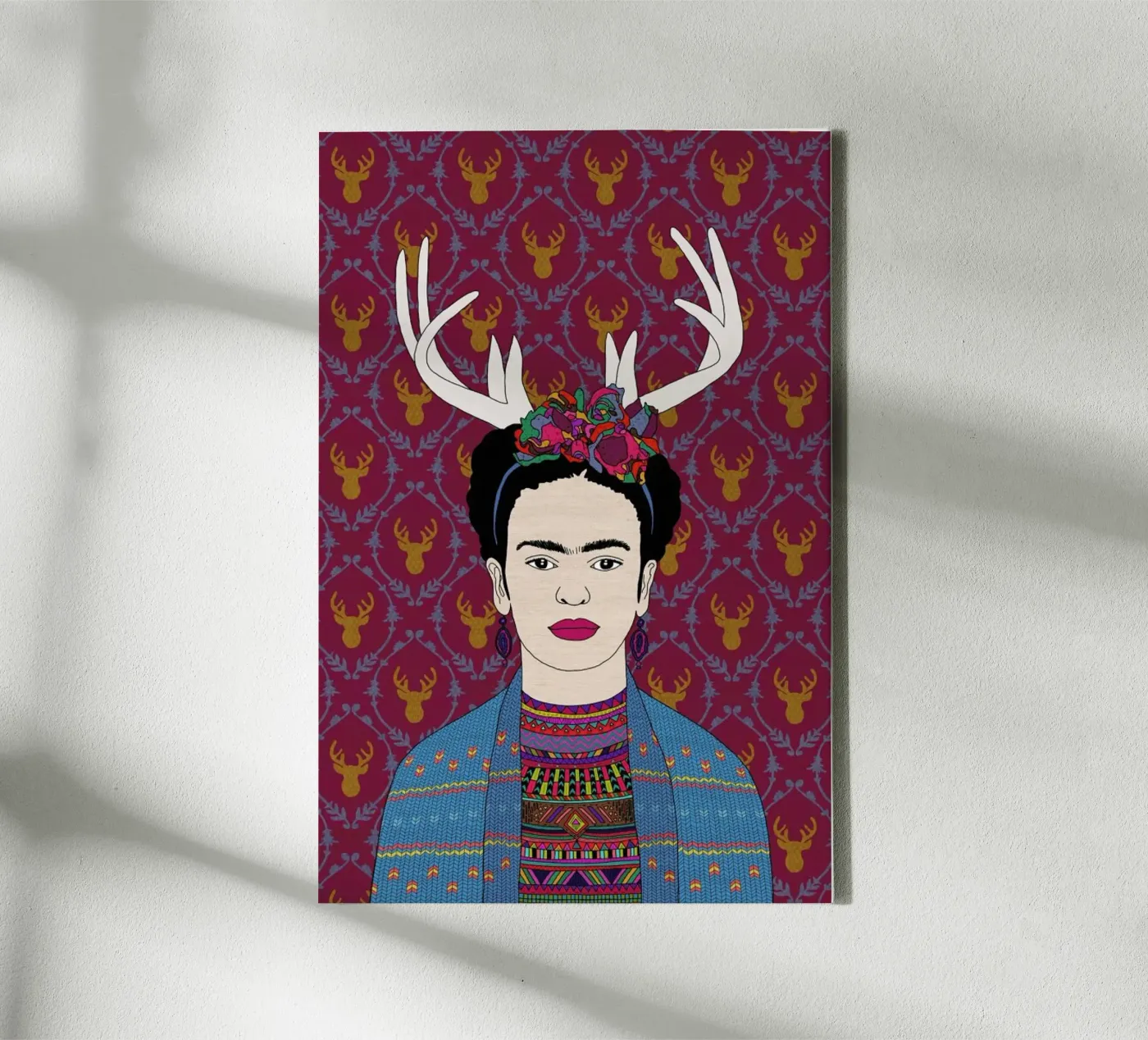 Deer Frida tela da Bianca Green