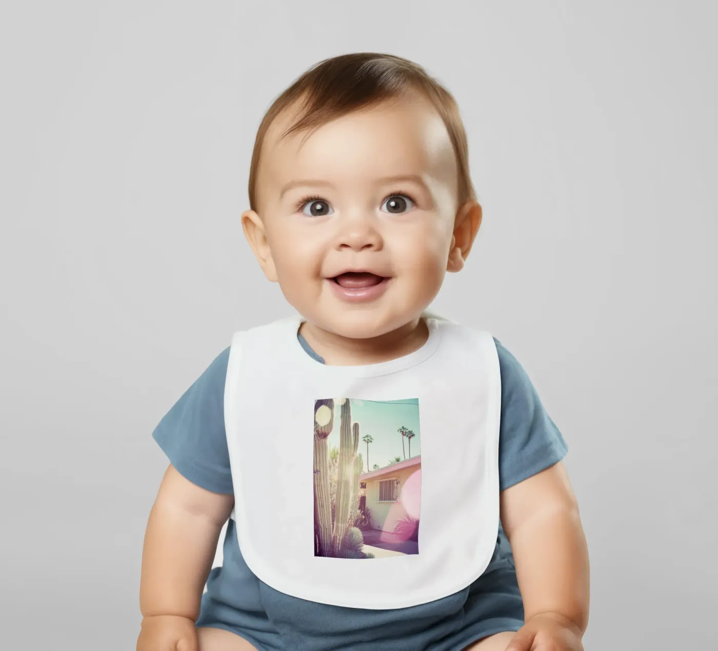 7 baby slabbetje van Pink California | Affiches & Posters