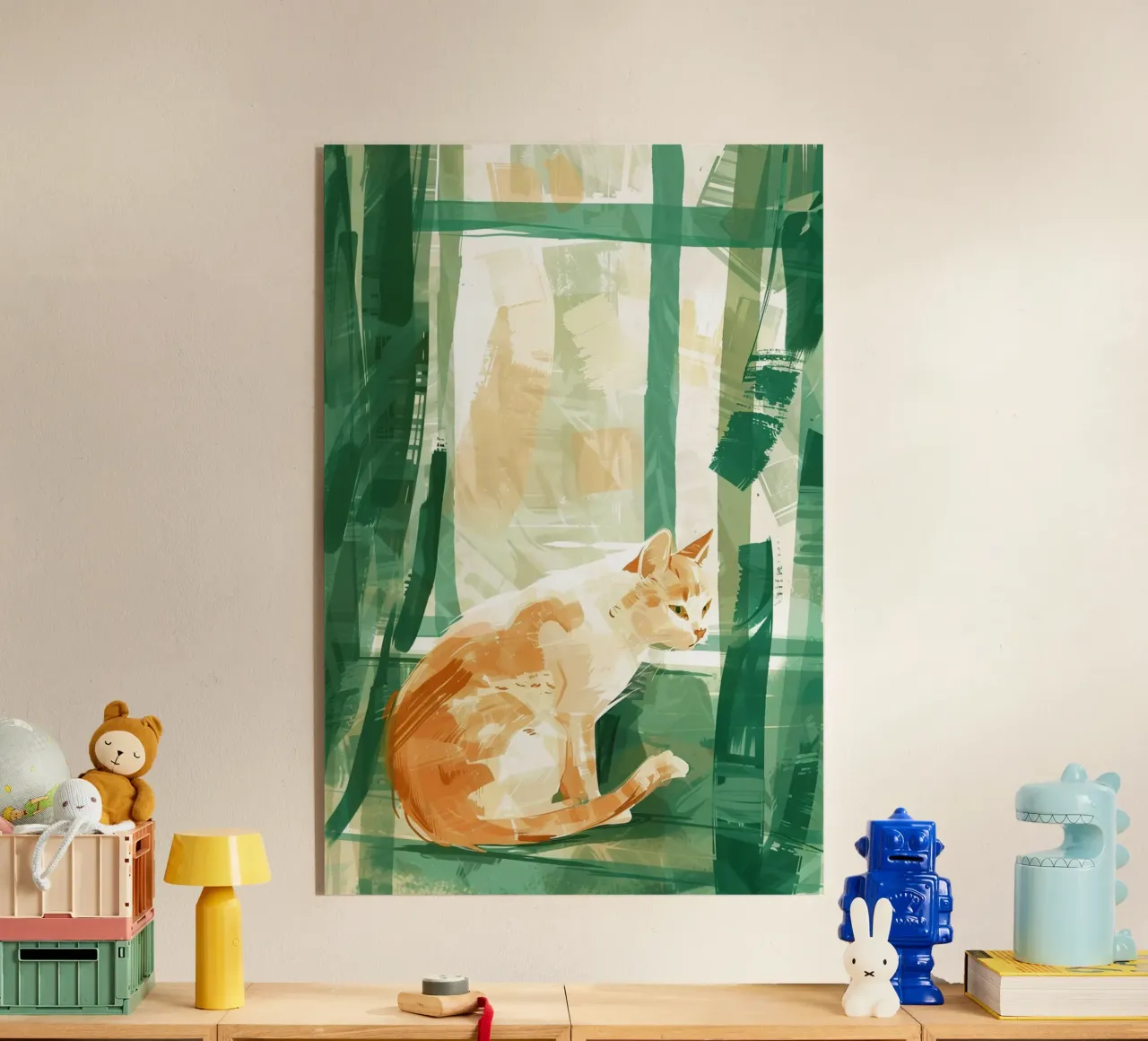 Ginger Cat by the Window plexiglass da wonderfolk