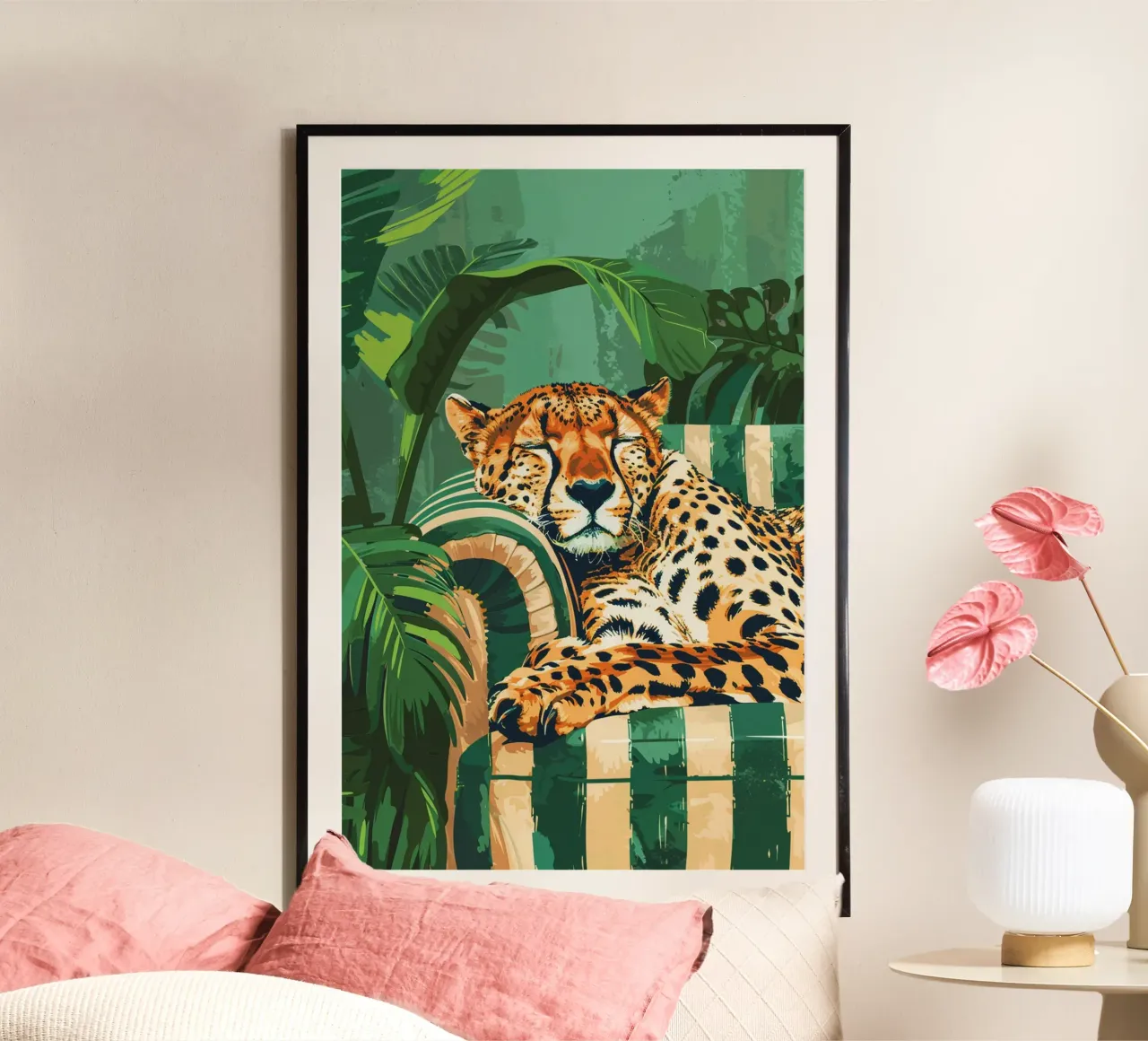 Resting Cheetah in the Jungle carta hahnemühle da Mosaic Dialogue