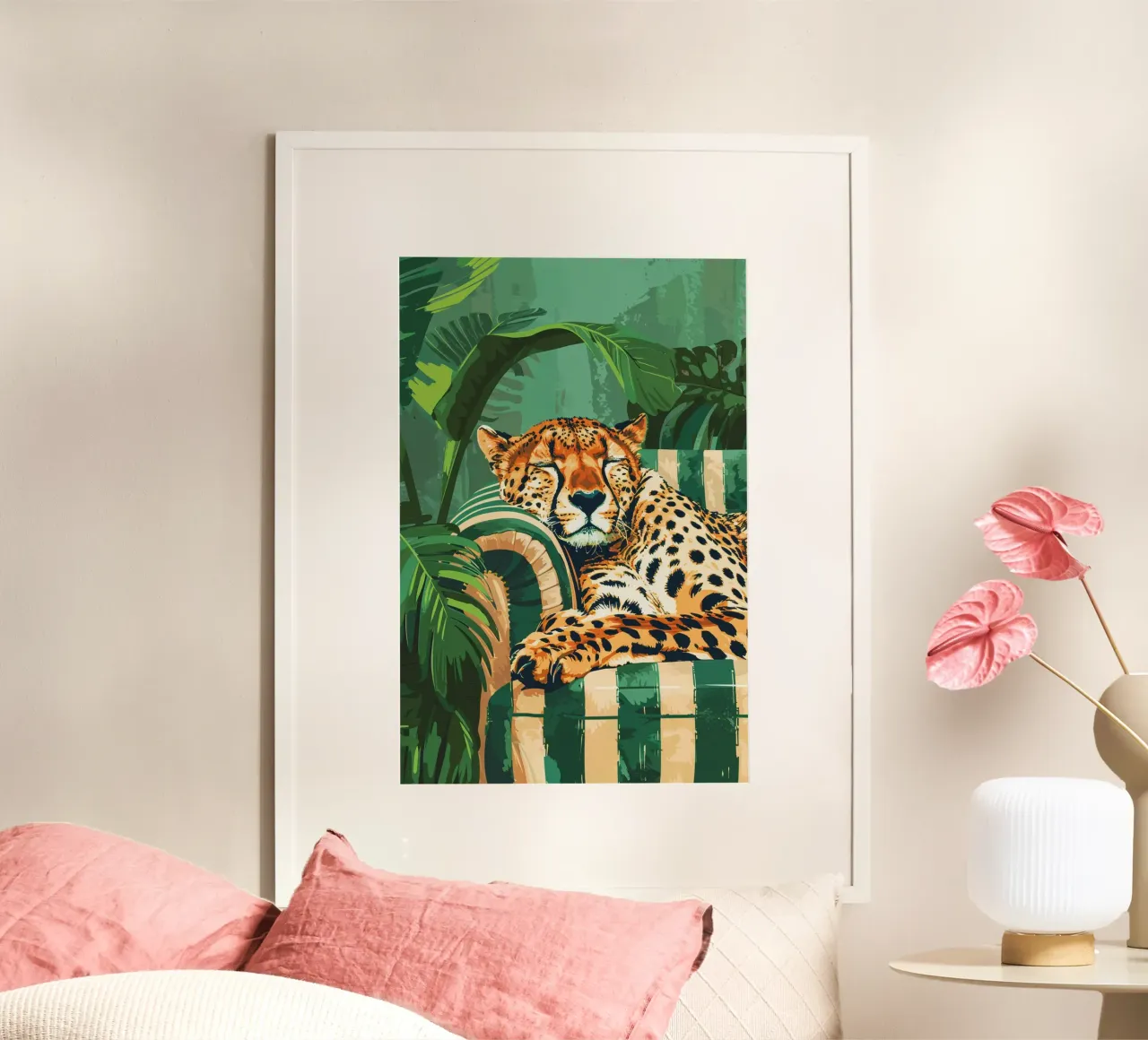 Resting Cheetah in the Jungle carta hahnemühle da Mosaic Dialogue