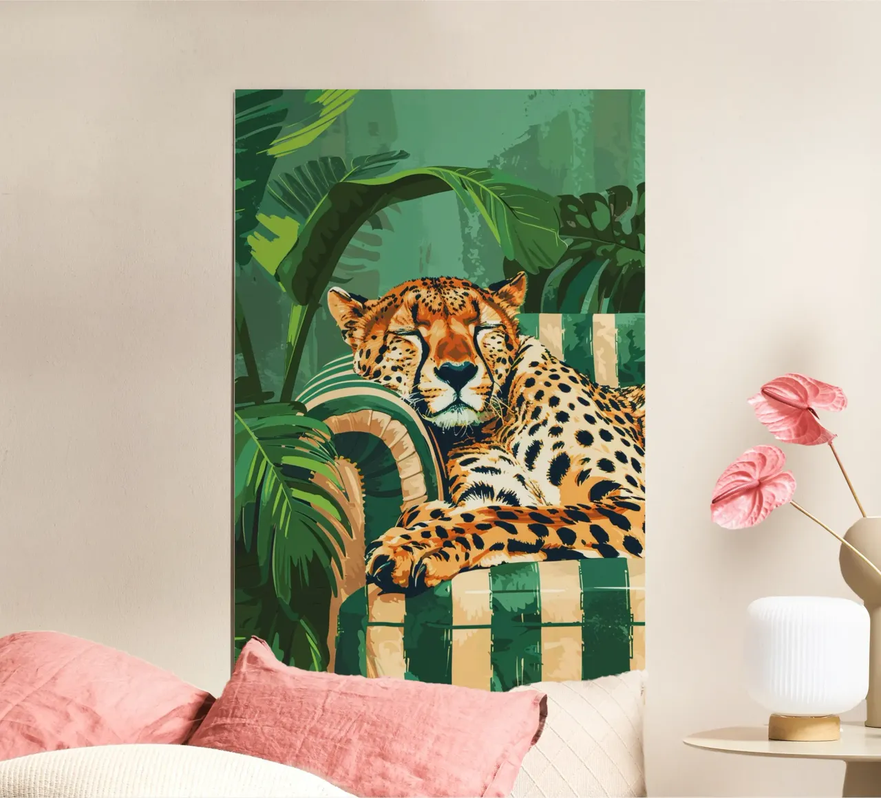 Resting Cheetah in the Jungle carta hahnemühle da Mosaic Dialogue