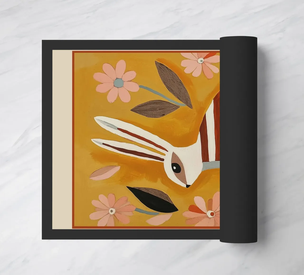 Striped Hare doormat by cityart