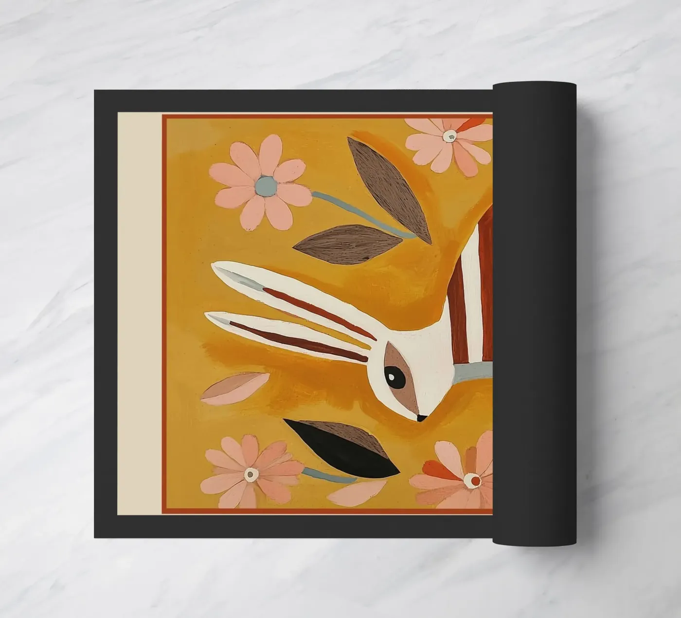 Striped Hare paillasson de cityart