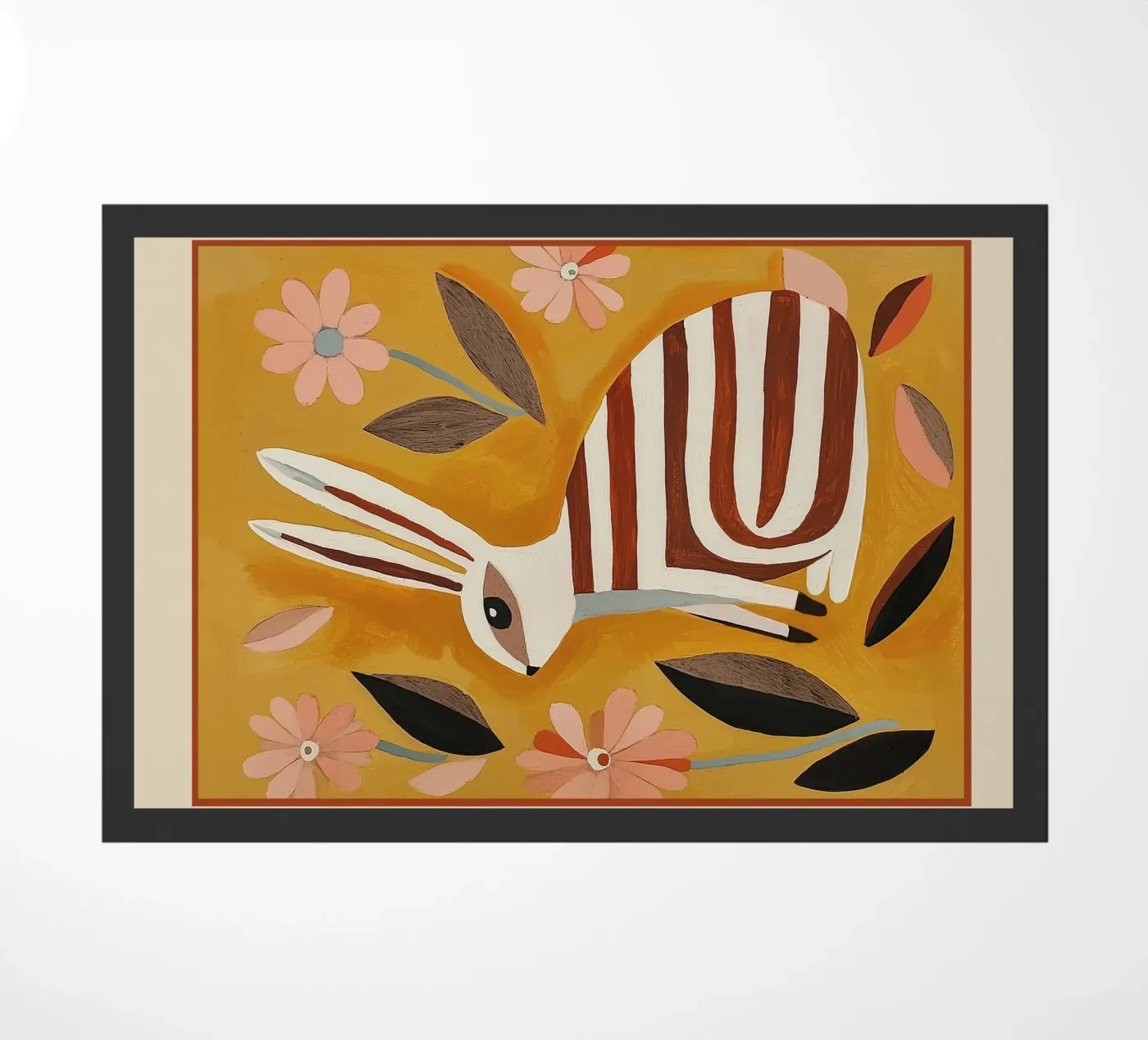 Striped Hare paillasson de cityart