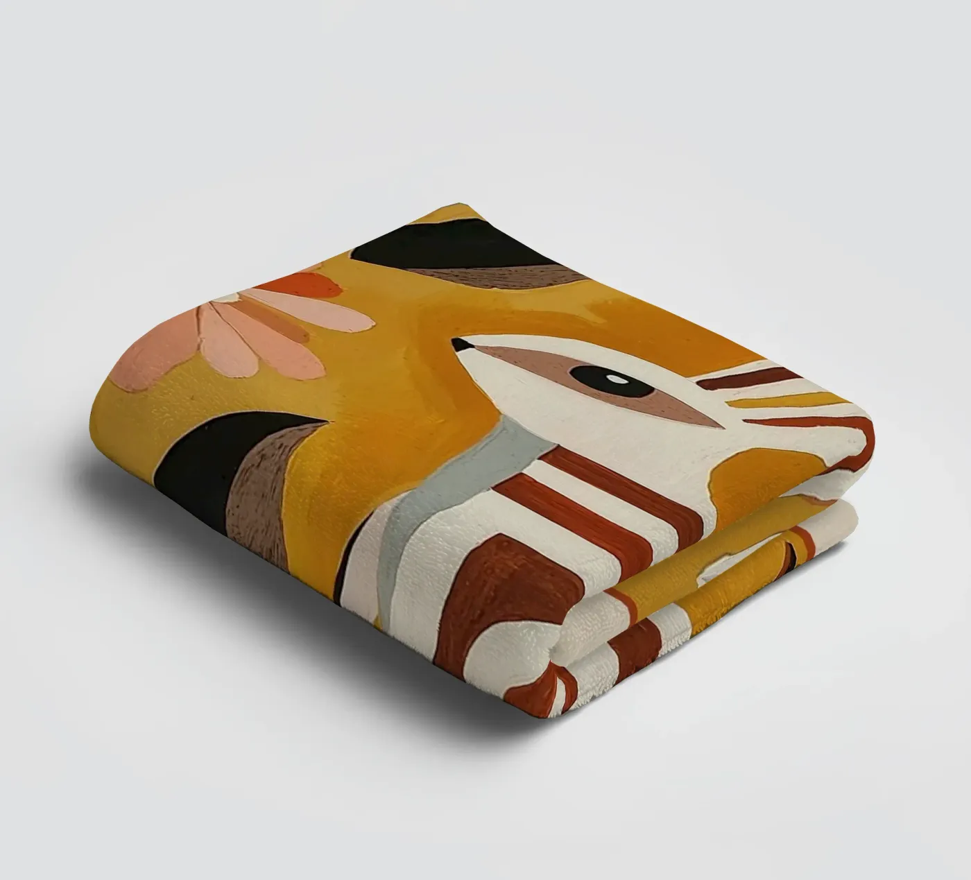Striped Hare badhanddoek van cityart
