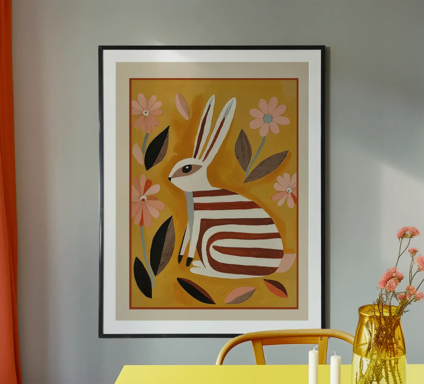 Striped Hare poster by cityart