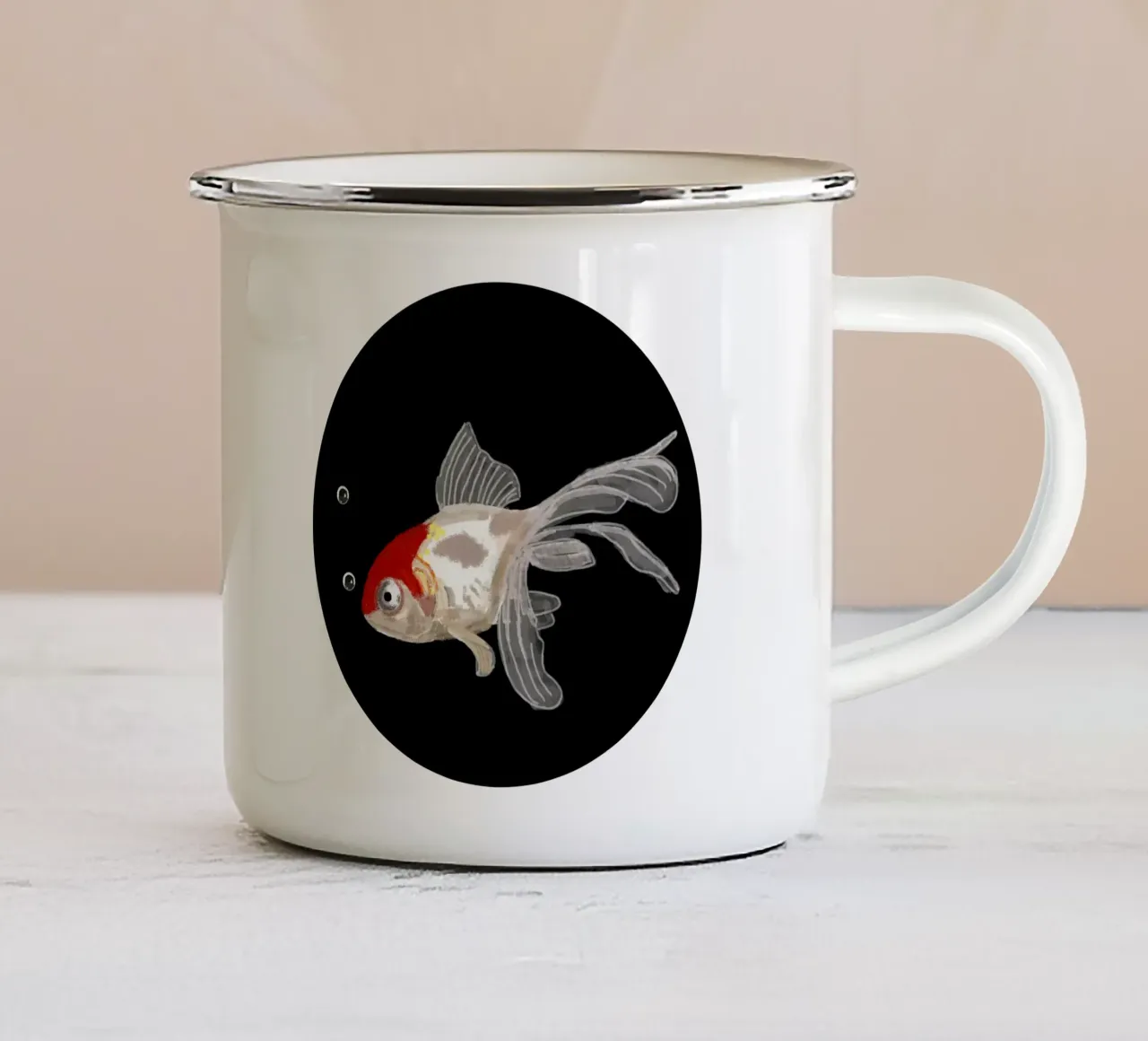 Goldfish & Fortune tazza in smalto da Face & Content