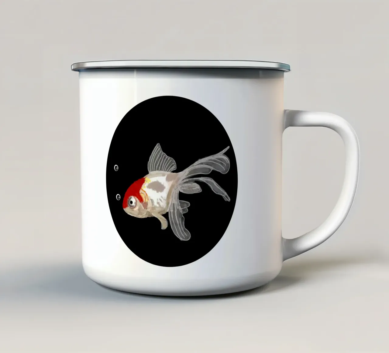 Goldfish & Fortune tazza in smalto da Face & Content