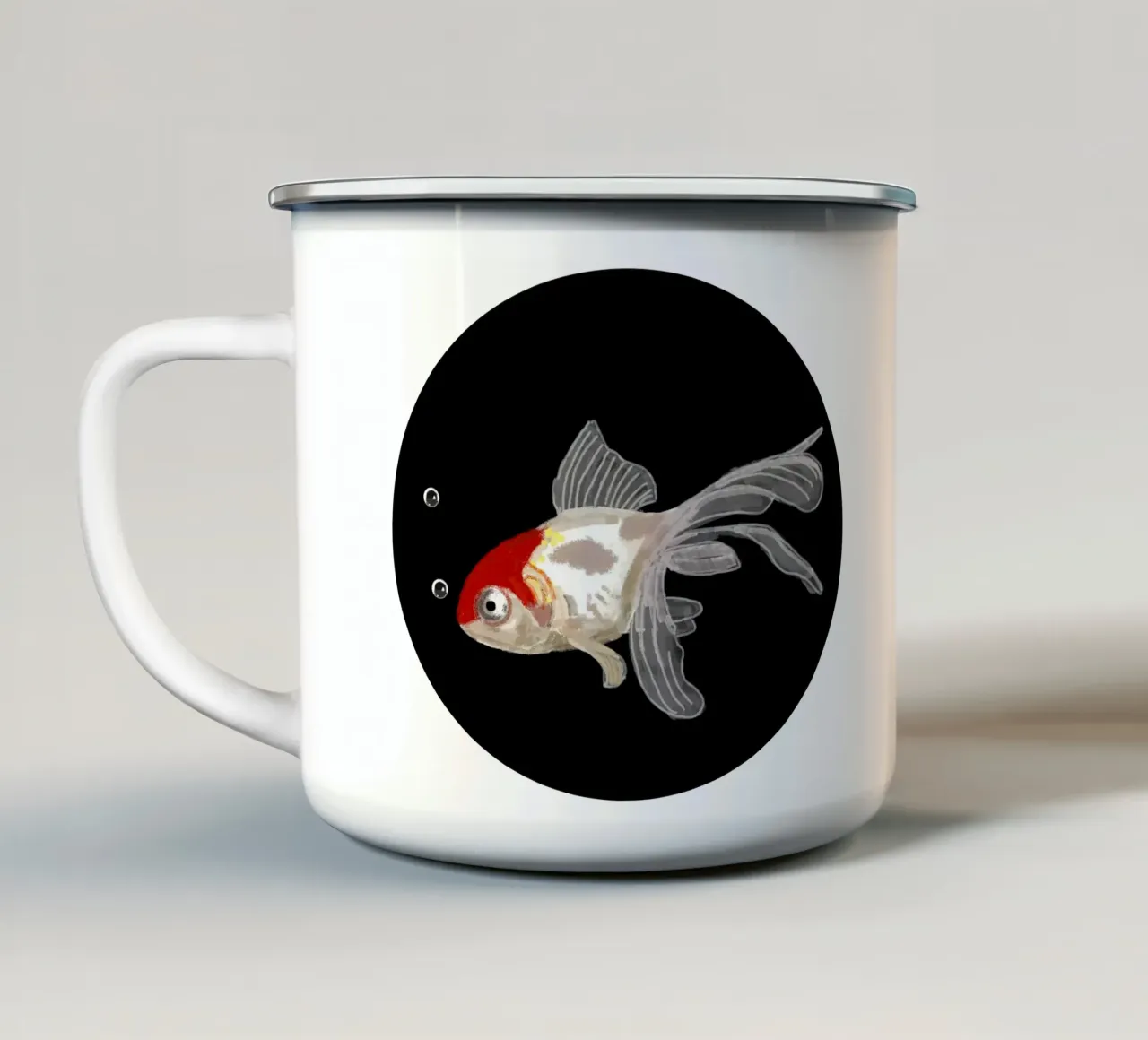 Goldfish & Fortune tazza in smalto da Face & Content