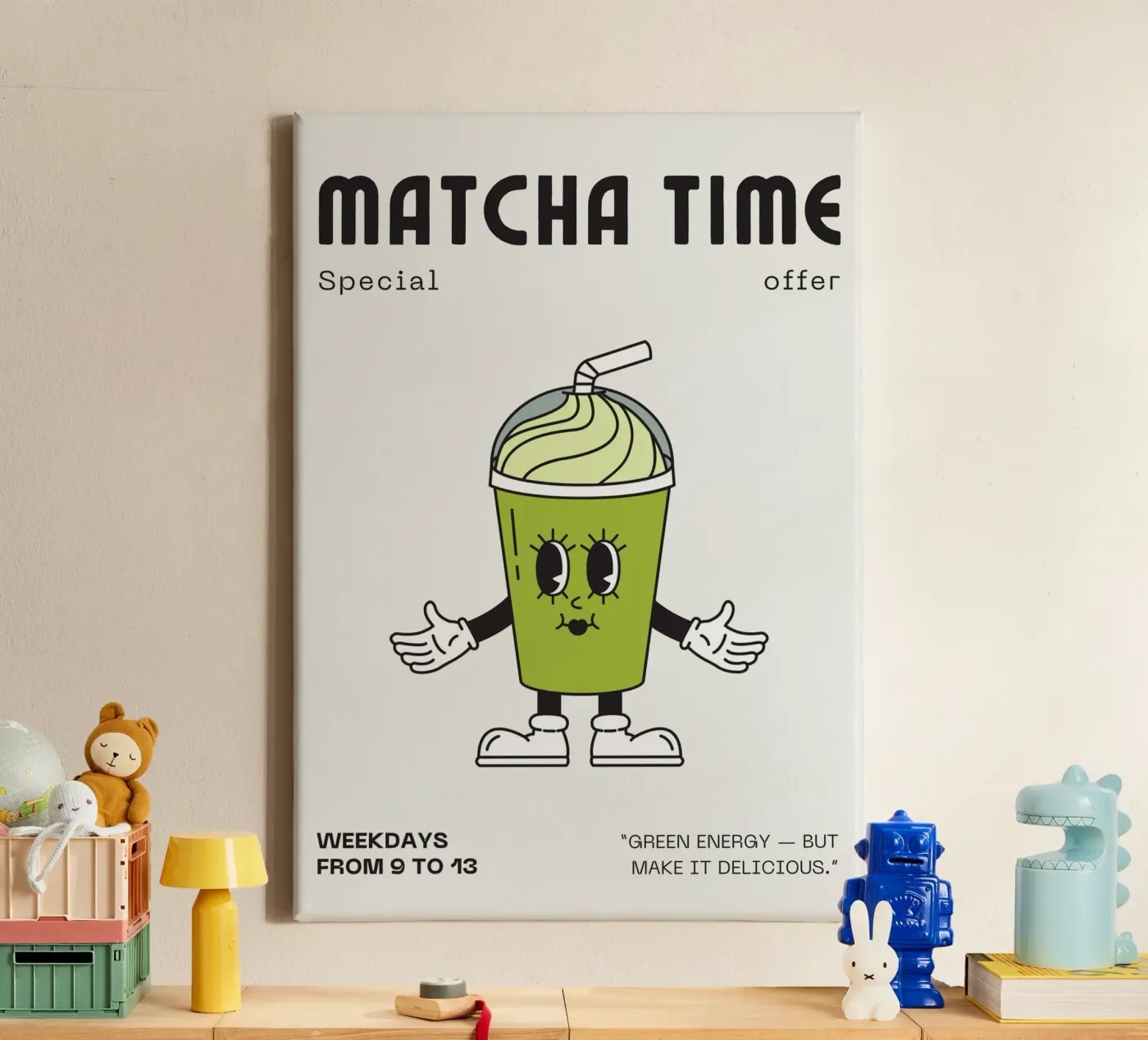 MATCHA TIME tela da Muse Society Shop