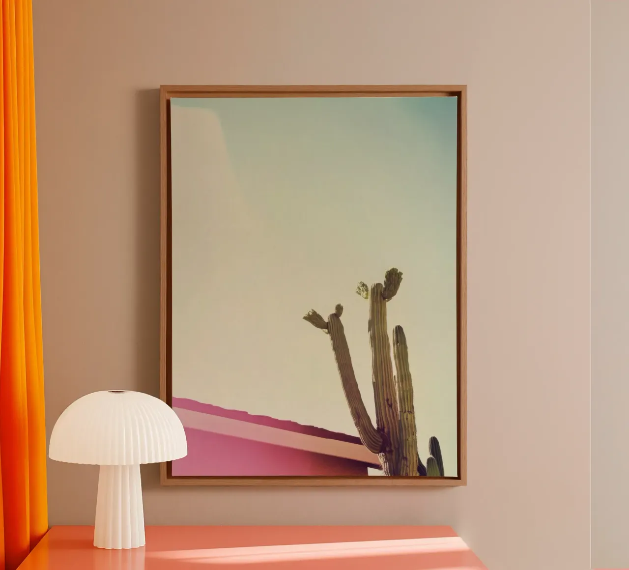 12 canvas met Baklijst van Pink California | Affiches & Posters