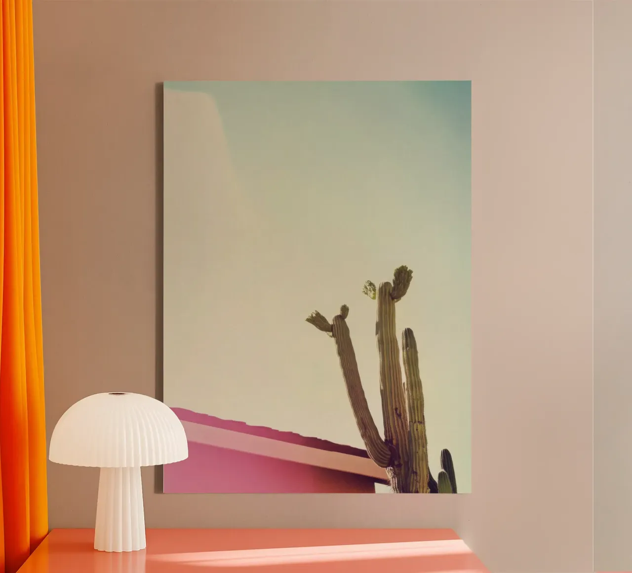 12 canvas met Baklijst van Pink California | Affiches & Posters