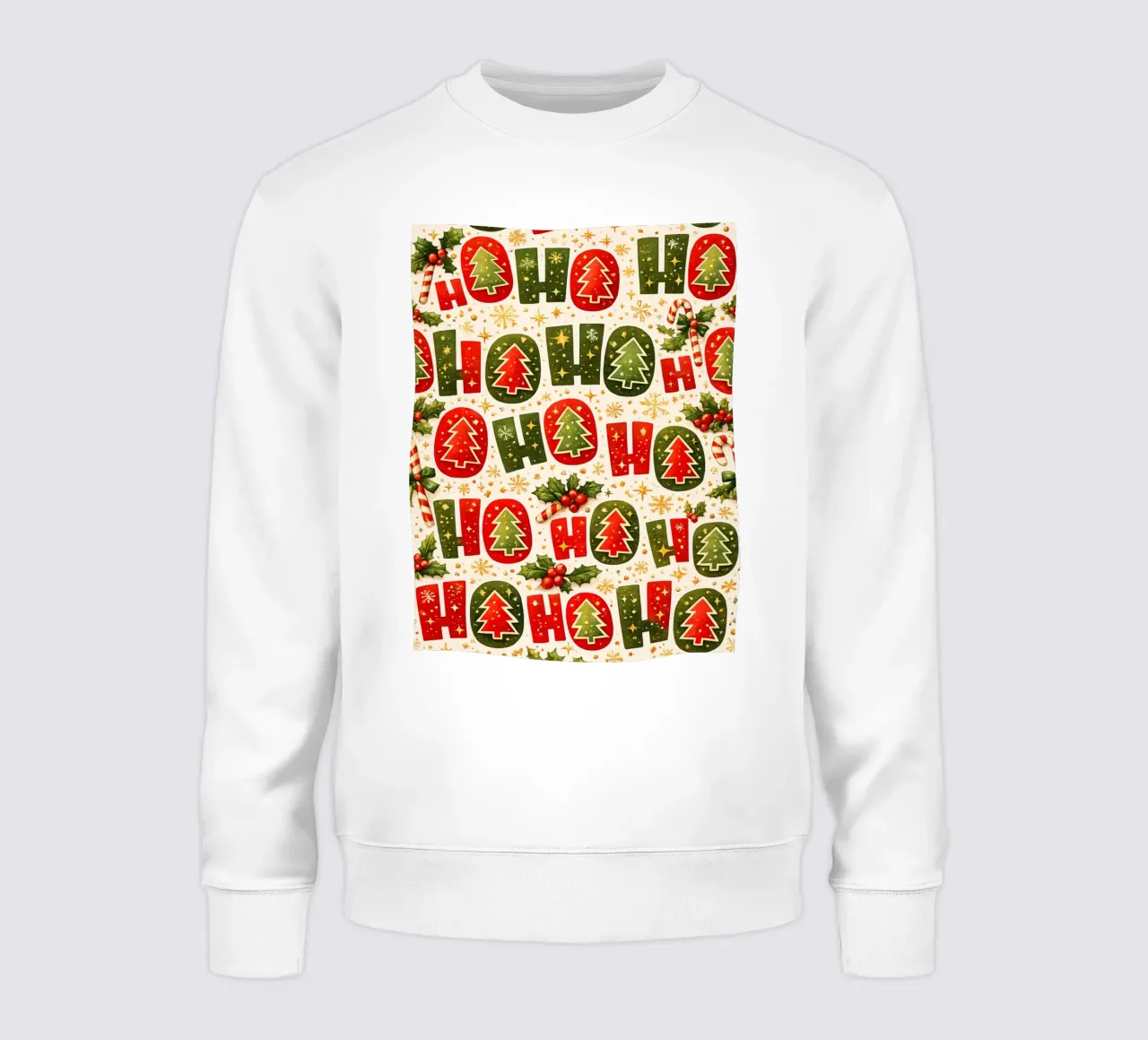 “Ho Ho Ho” Pattern felpa da Nordic Noel Studio