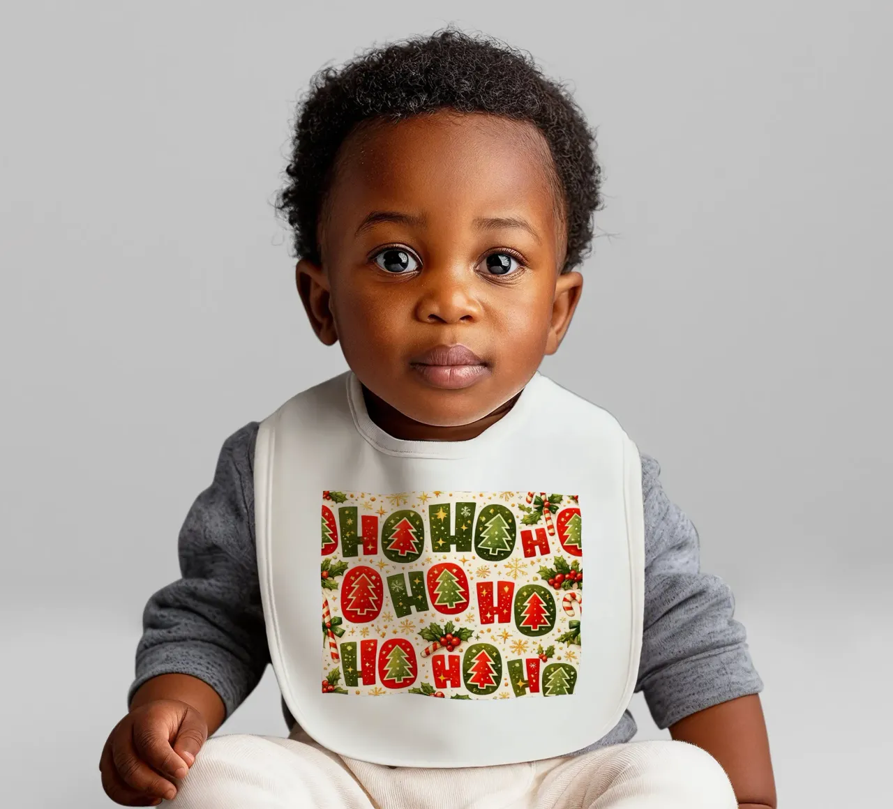 “Ho Ho Ho” Pattern bavaglino da Nordic Noel Studio