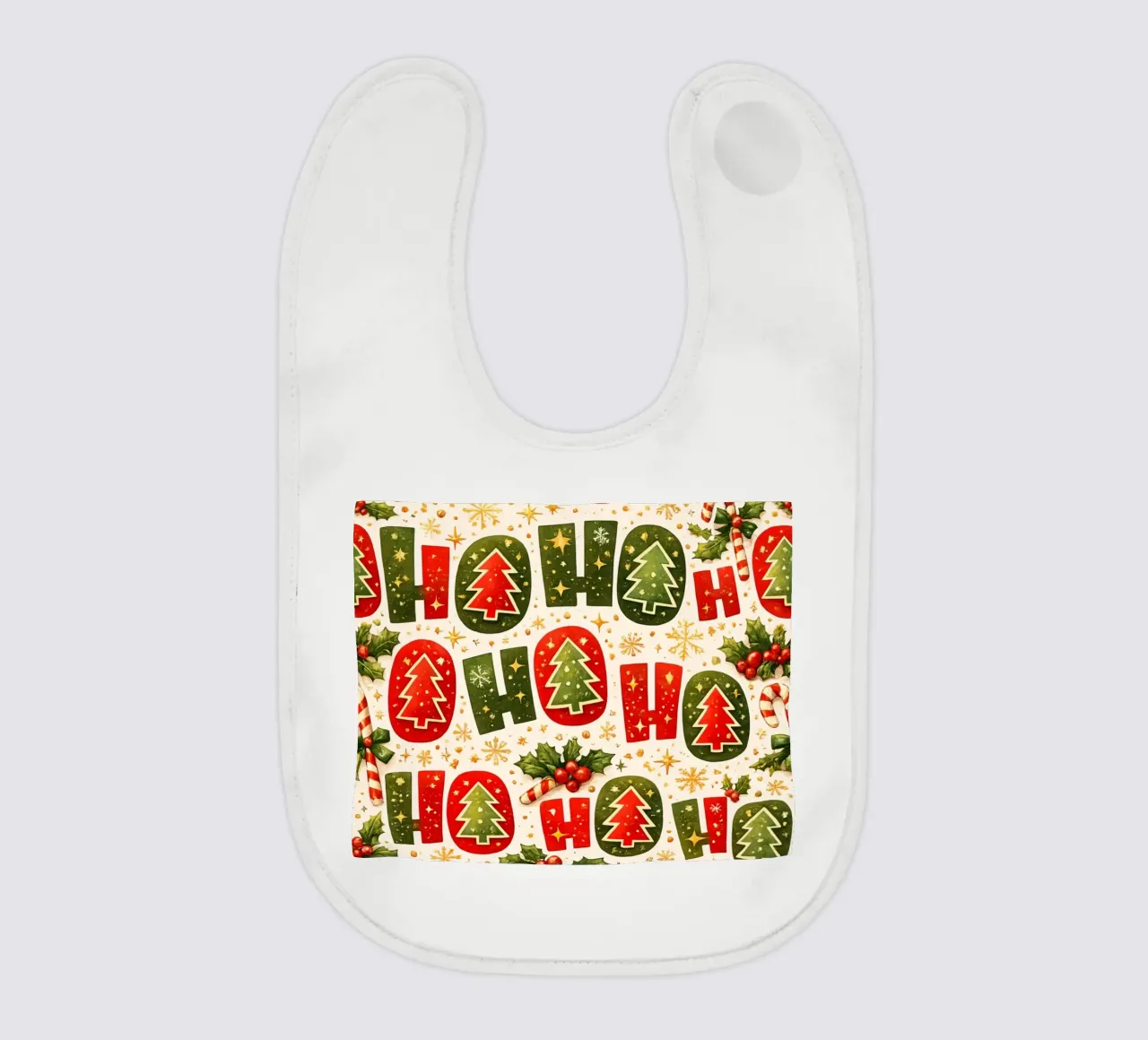 “Ho Ho Ho” Pattern bavaglino da Nordic Noel Studio