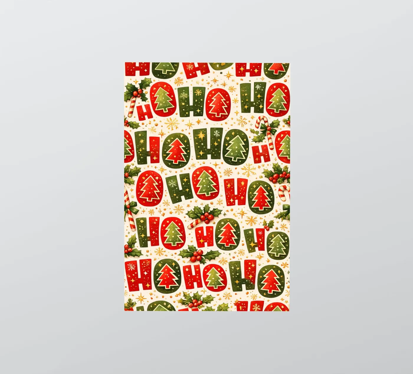 'Ho Ho'-patroon sticker van Nordic Noel Studio