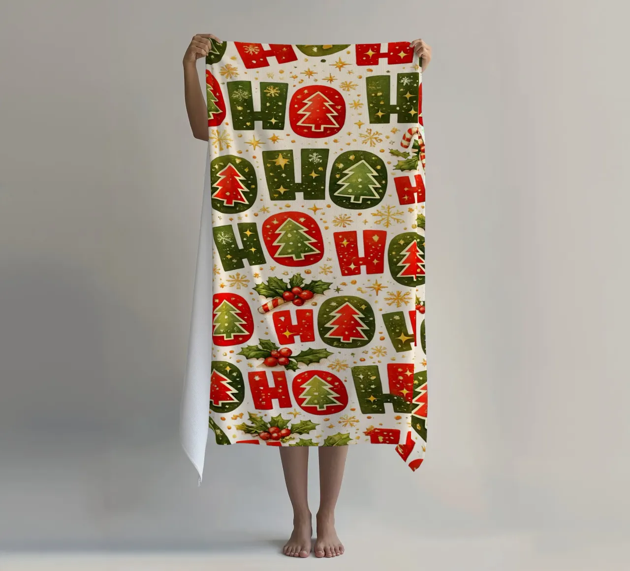 'Ho Ho' Pattern telo mare da Nordic Noel Studio