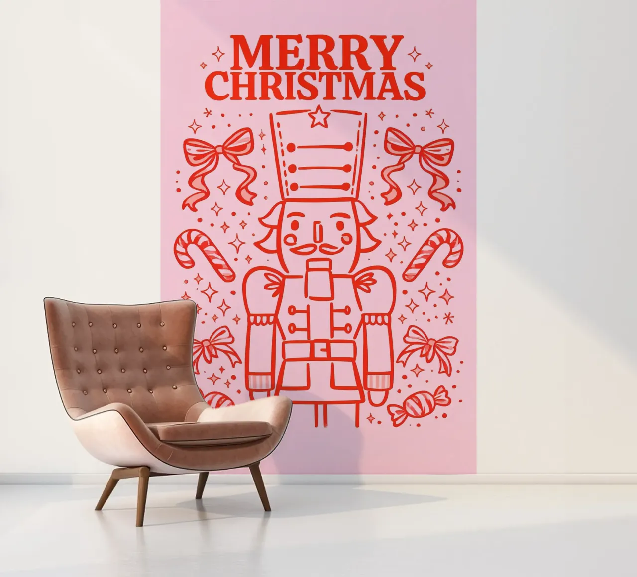 Candy Parade Notenkraker fotobehang van Nordic Noel Studio