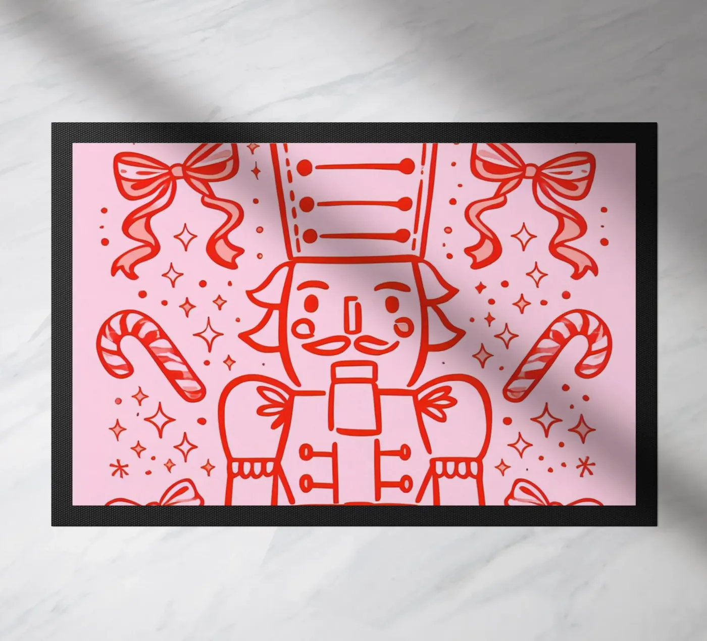 Candy Parade Notenkraker deurmat van Nordic Noel Studio