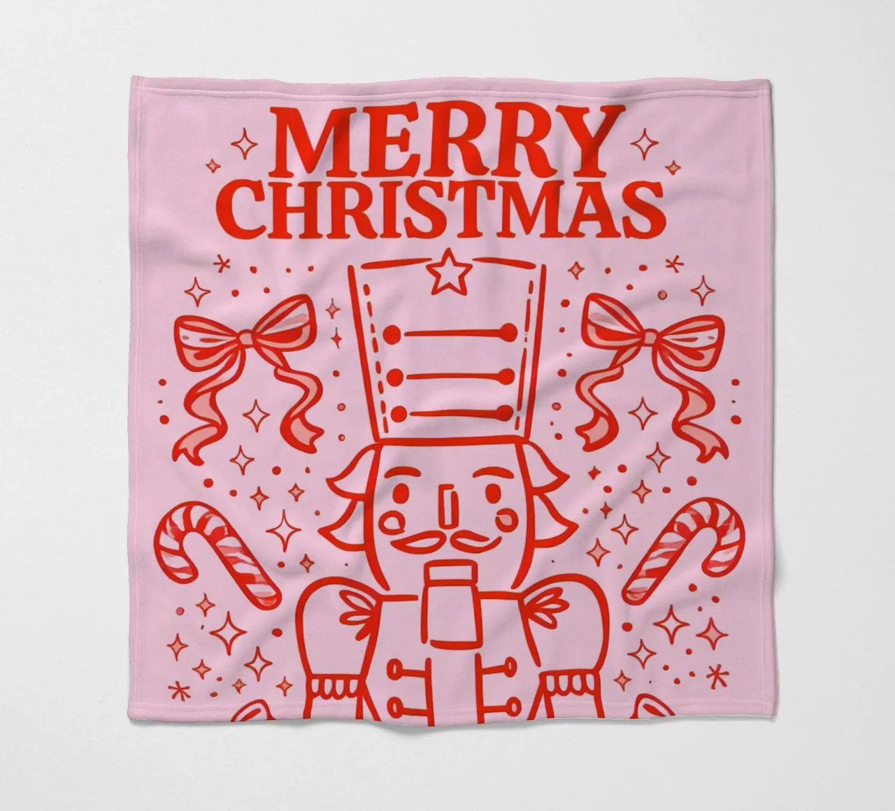 Candy Parade Notenkraker fleecedeken van Nordic Noel Studio