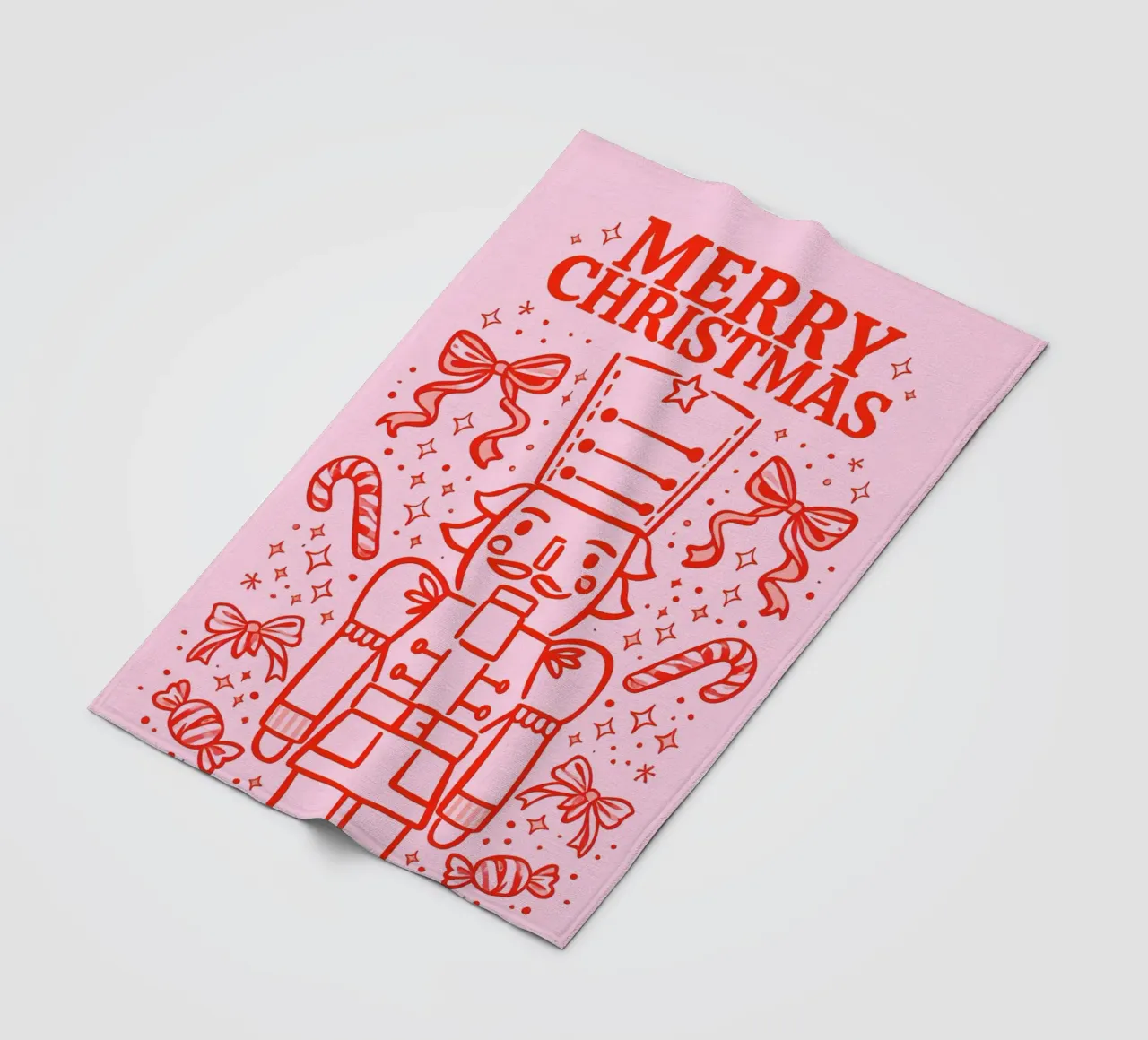 Candy Parade Notenkraker fleecedeken van Nordic Noel Studio