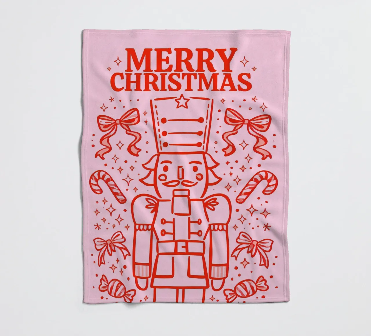 Candy Parade Notenkraker fleecedeken van Nordic Noel Studio