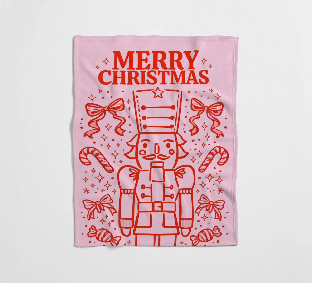 Candy Parade Notenkraker fleecedeken van Nordic Noel Studio