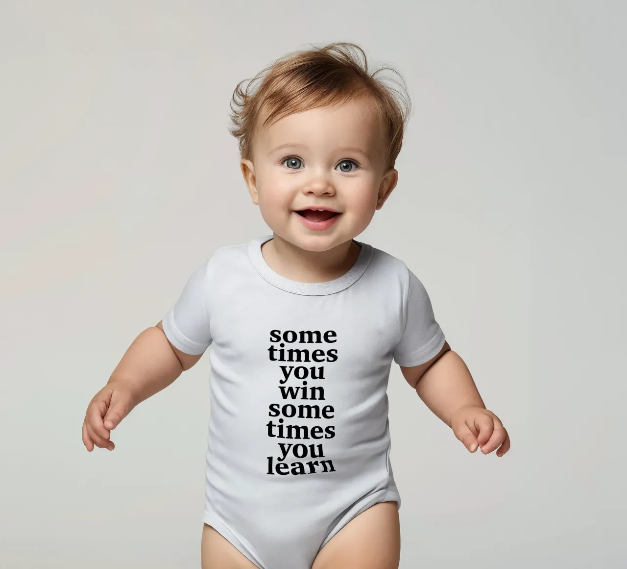 sometimes you win – sometimes you learn body neonato maniche corte da The True Type