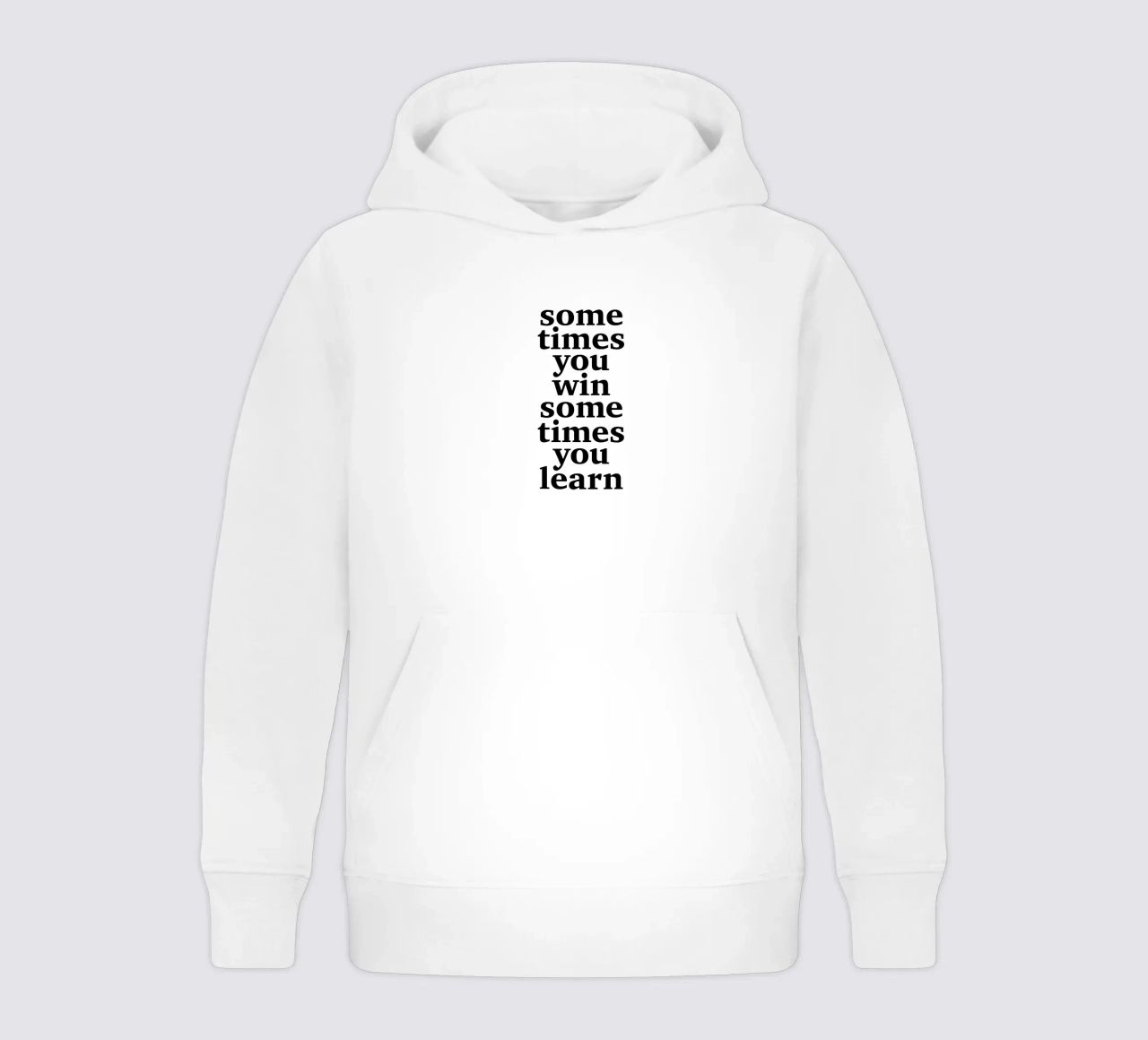 sometimes you win – sometimes you learn felpa bambino con cappuccio da The True Type