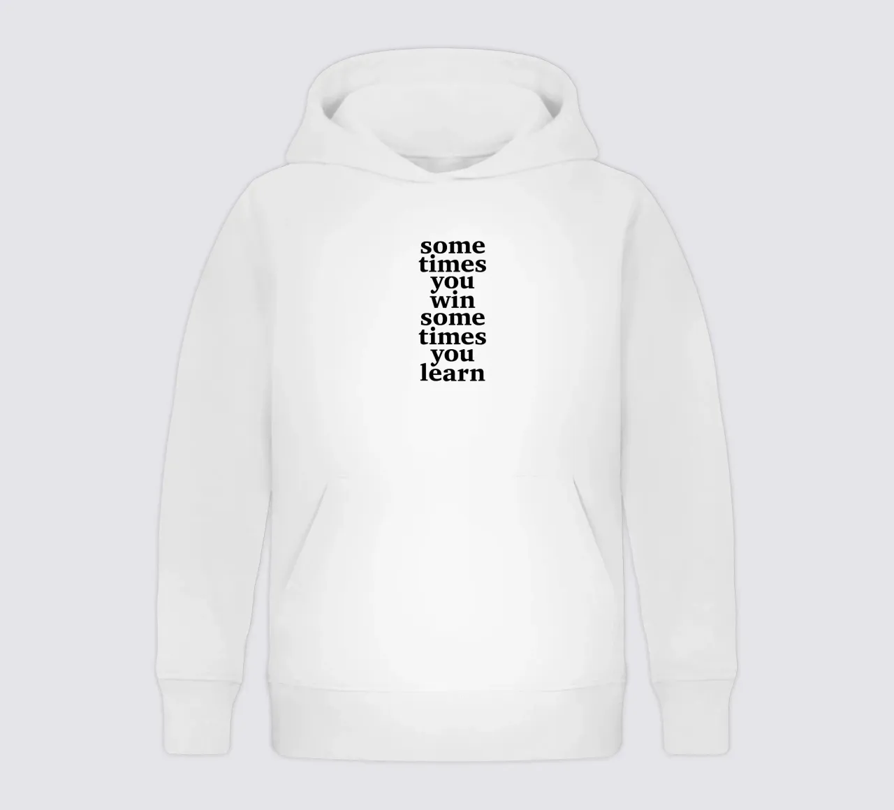 sometimes you win – sometimes you learn felpa bambino con cappuccio da The True Type