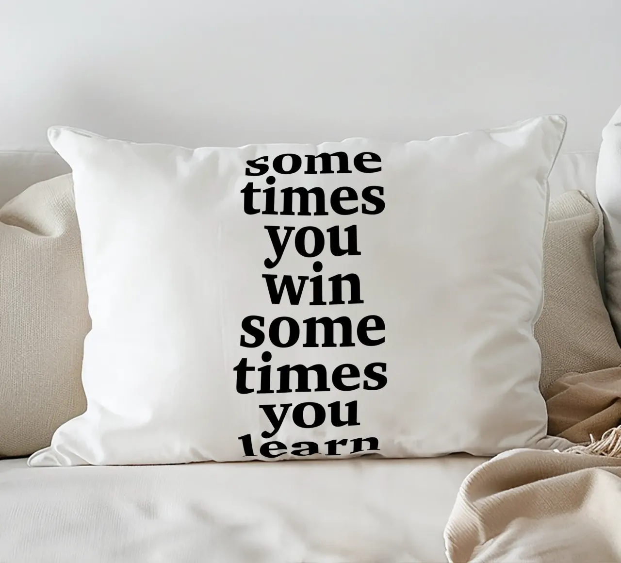 sometimes you win – sometimes you learn kussen van The True Type