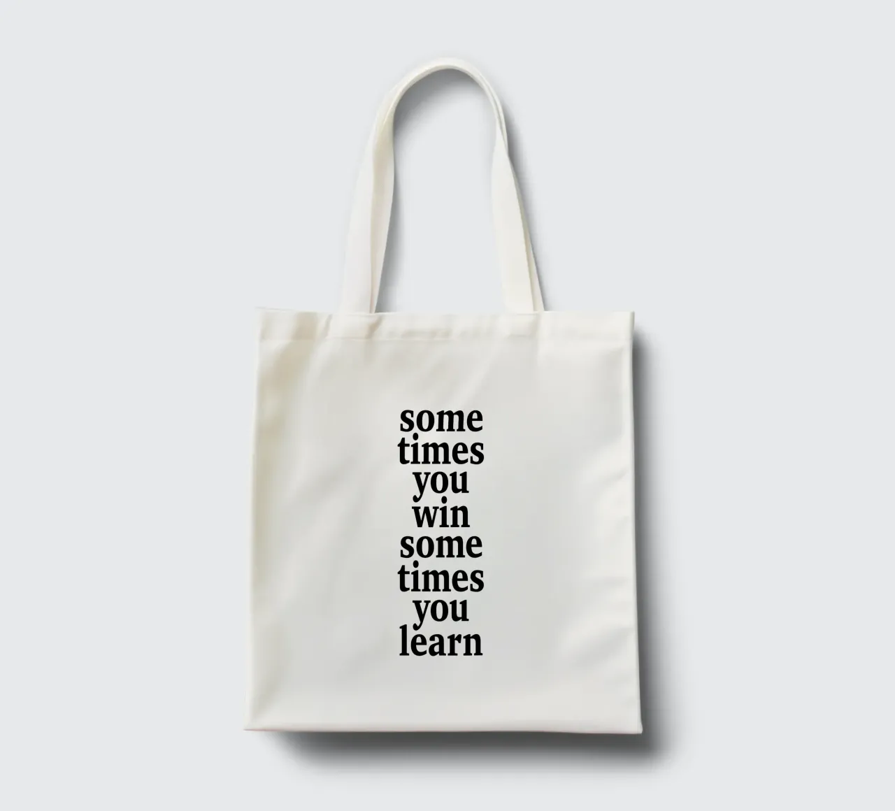 sometimes you win – sometimes you learn borsa in juta da The True Type
