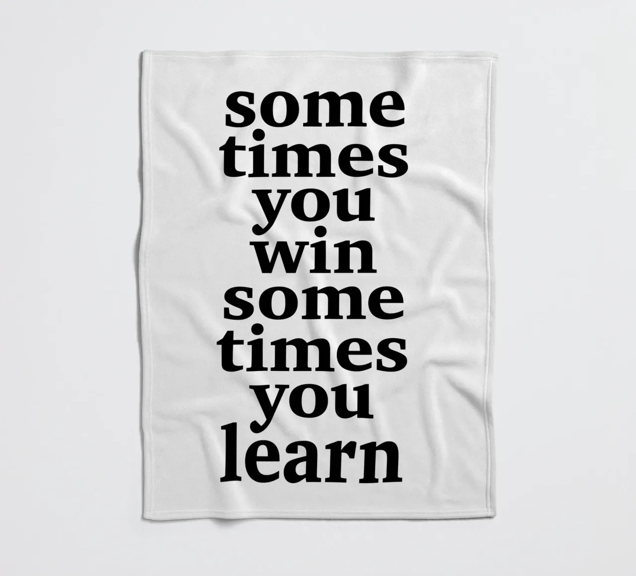sometimes you win – sometimes you learn plaid polaire de The True Type
