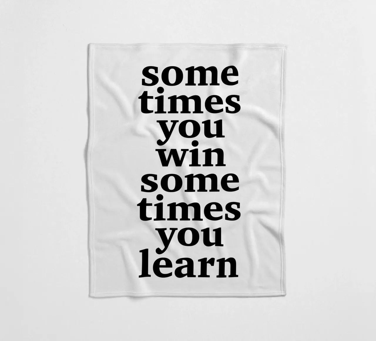 sometimes you win – sometimes you learn plaid polaire de The True Type