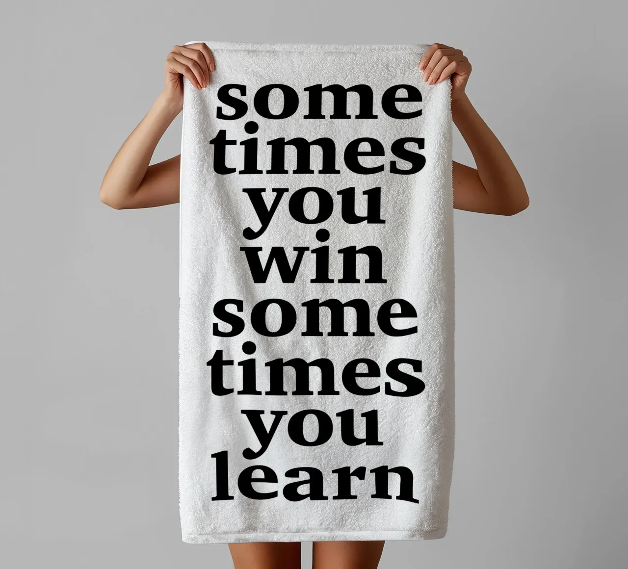 sometimes you win – sometimes you learn asciugamano da bagno da The True Type