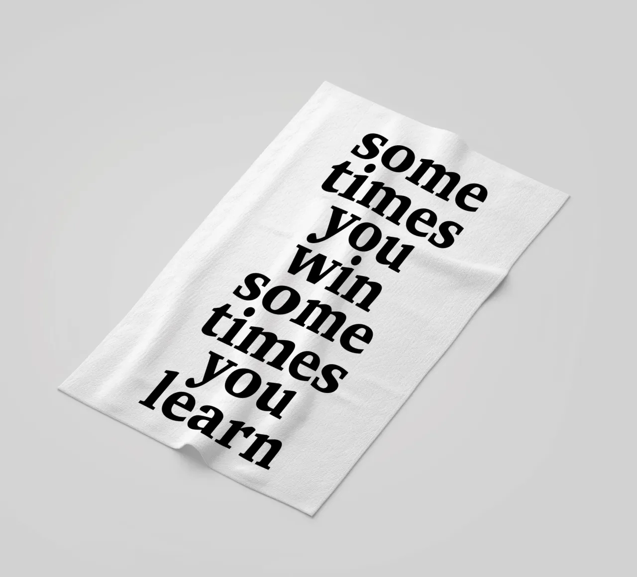 sometimes you win – sometimes you learn telo mare da The True Type