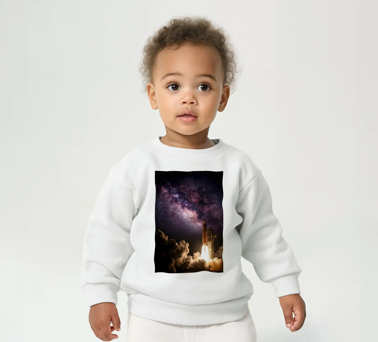 Lancio stellare - Razzo in ascesa verso la Via Lattea felpa neonato da Cosmic Reverie Creations