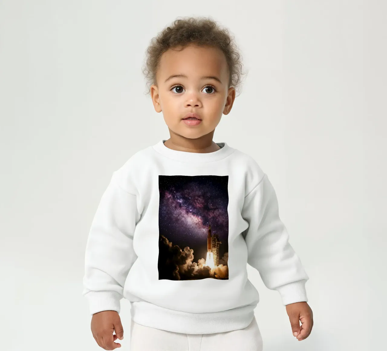 Lancio stellare - Razzo in ascesa verso la Via Lattea felpa neonato da Cosmic Reverie Creations