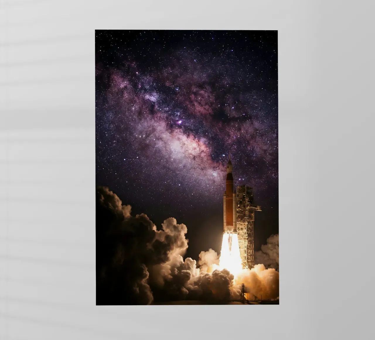 Lancio stellare - Razzo in ascesa verso la Via Lattea pellicola backlit da Cosmic Reverie Creations