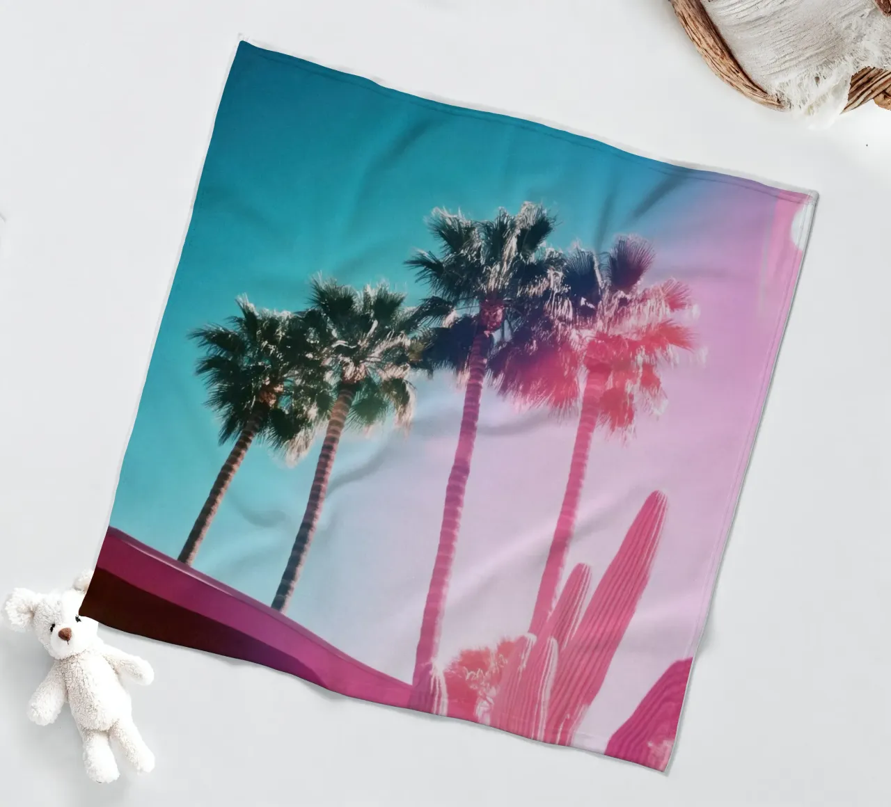21 fleecedeken van Pink California | Affiches & Posters