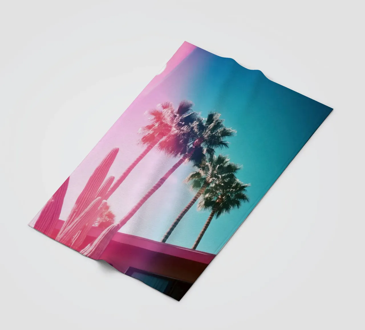 21 fleecedeken van Pink California | Affiches & Posters