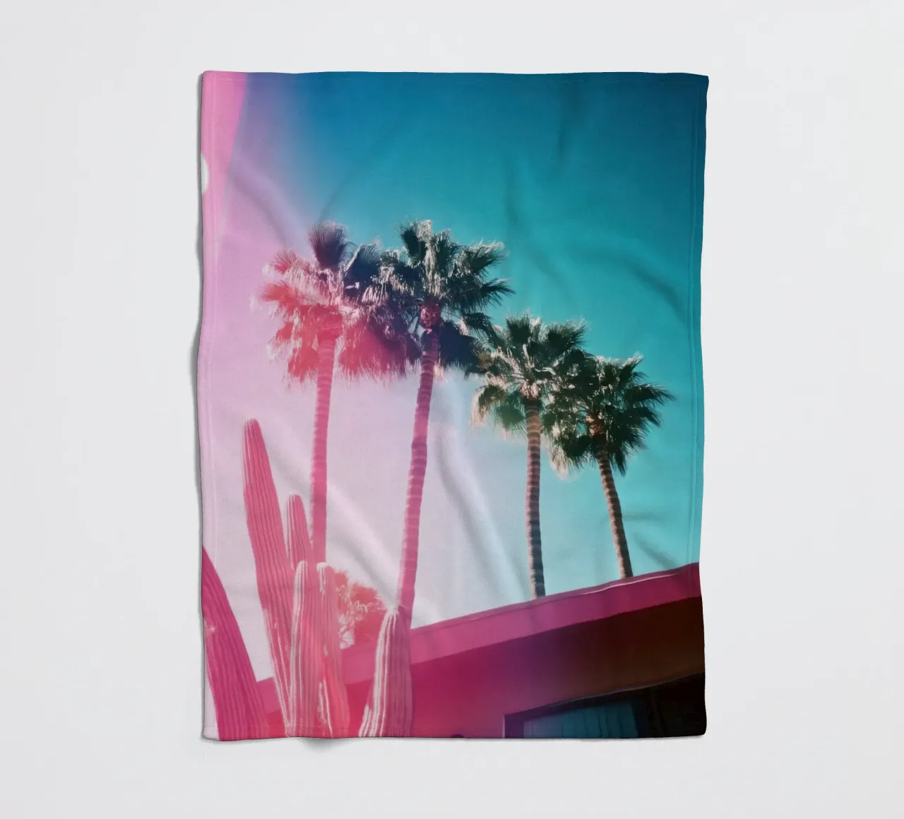 21 fleecedeken van Pink California | Affiches & Posters