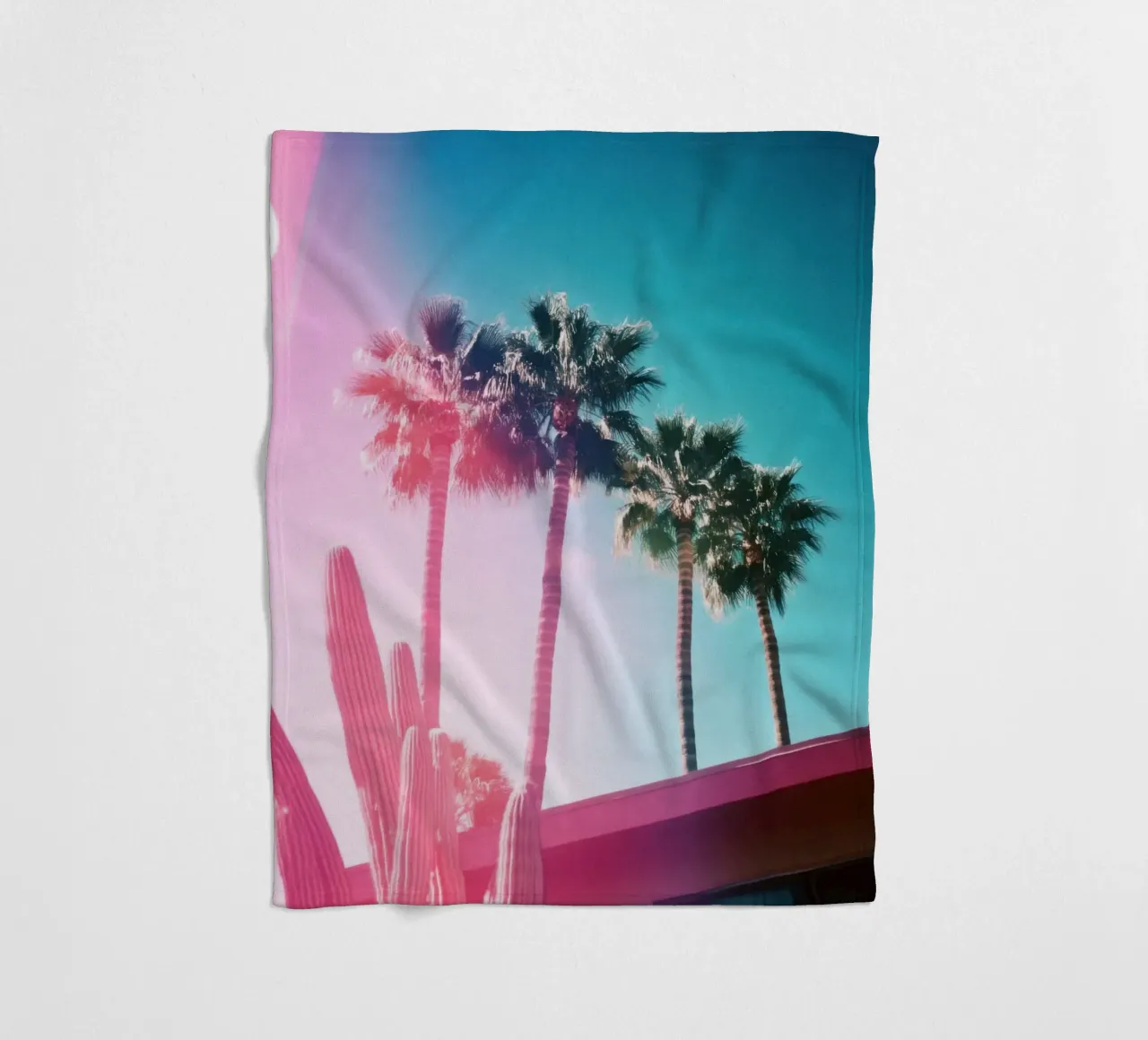 21 fleecedeken van Pink California | Affiches & Posters