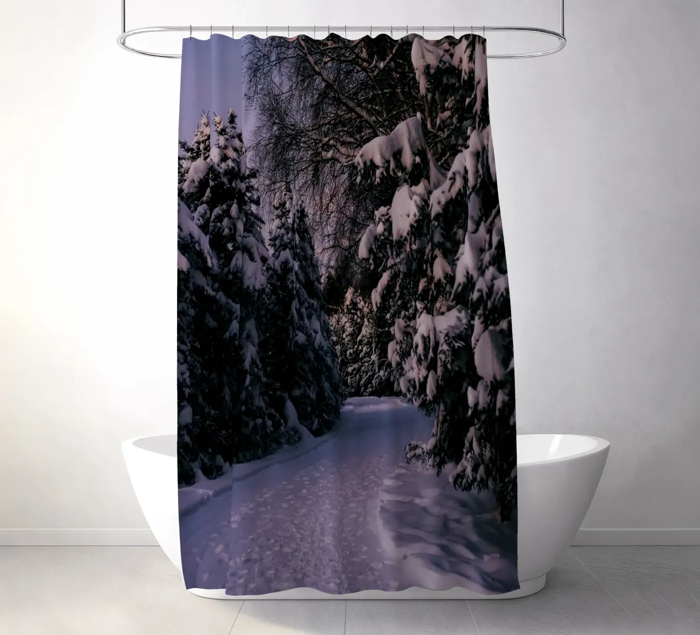 Snowy Path Duschvorhang von wowhannahphotos