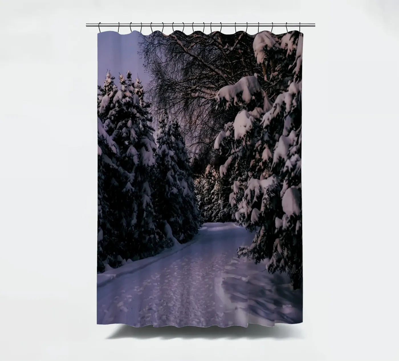 Snowy Path Duschvorhang von wowhannahphotos