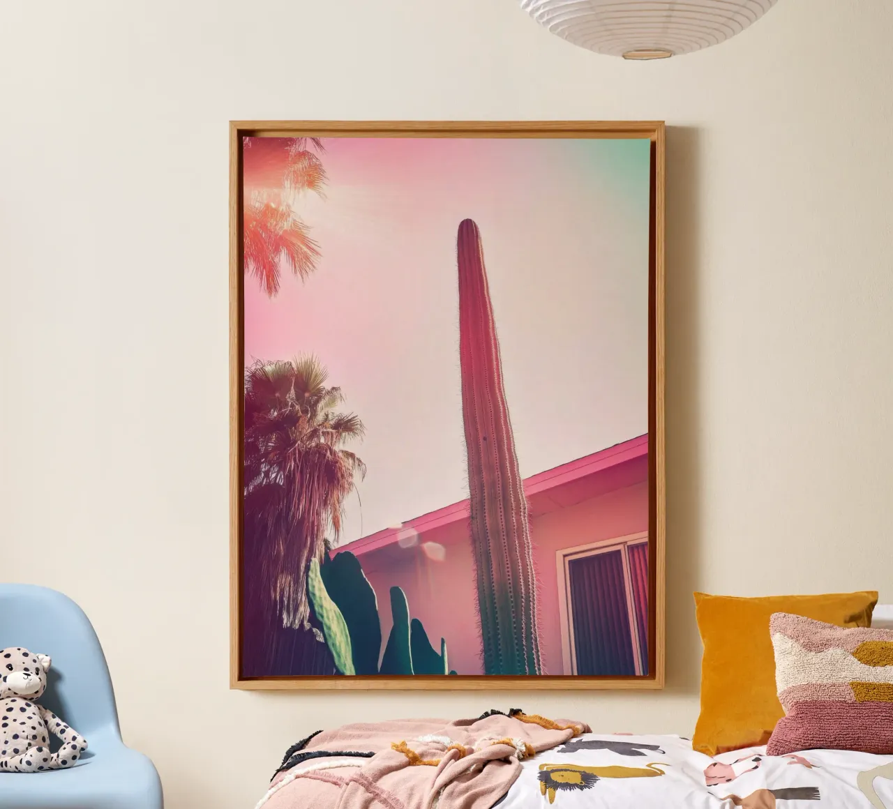 24 canvas met Baklijst van Pink California | Affiches & Posters