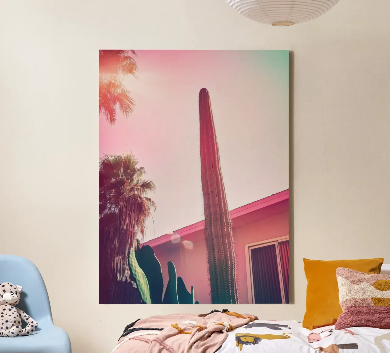 24 canvas met Baklijst van Pink California | Affiches & Posters