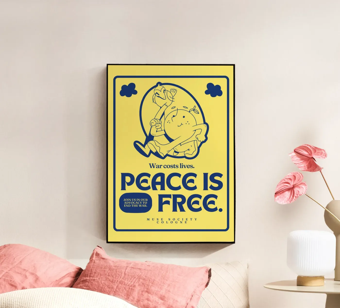 PEACE IS FREE plexiglas de Muse Society Shop