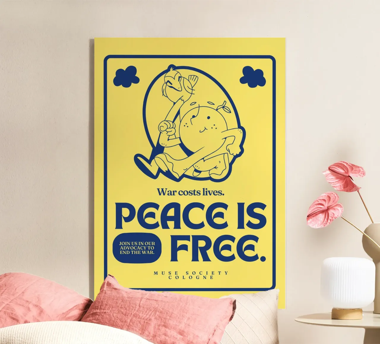 PEACE IS FREE plexiglass da Muse Society Shop
